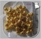 Lot de 50 perles rondes filigranes en metal dore clair boulles 6mm *o137 