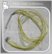 1 collier jaune en fil de coton & organza 44+4cm avec mousqueton *c110 