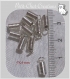 20 cache noeuds embouts cordon 9x4mm en metal argente pour fils de 2mm *a38 