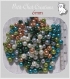 Mix 150 perles 6mm verre nacre renaissance vert gris turquoise creme marron*ru28 