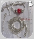 1 chaine 60+5cm collier serpent metal argente compatible mousqueton devise *g13 