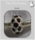 Charm perle metal argente noir pour bracelet serpent *hu1b 