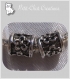 2 charms perles anneaux fleurs metal argente 8x8mm trou 5mm compatibles *e227 
