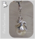 1 charm grenouille sur perle renaissance breloque mousqueton metal argente *v186 