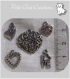 10 breloques coeurs love 2x5=10 pendentifs metal argente anneau *b489 