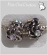 2 perles charms anneaux fleurs metal argente strass luneaire compatible serpent *h282 