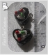 Mix 4 breloques gateaux coeur pendentif lucite resine chocolat avec anneau *bu7 
