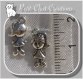 10 breloques pendentifs perles fille 15x7mm metal argente  *b5 
