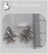 Lot 10 breloques charms fleurs 13x11mm double face perles metal argente *b27 