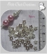 50 intercalaires coupelles spacers perles métal argenté 5mm *s30 