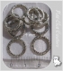 Lot de 10 anneaux estampes metal argente coloris mÉtal 14mm decor coeurs *a11 