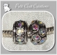 Mix 2 charms strass lunaires "moonlight" perles roues metal argente *h234 