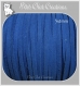 1,90m cordon daim velvet fil textile bleu saphir clair 3x1mm *c136 
