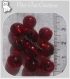 10 perles rondes bordeaux rouge foncÉ verre lampwork 8-9mm feuille argent *l228 