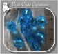 10 perles rondes bleu azur clair verre lampwork 9-10mm feuille argent *l263 