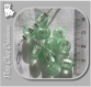 10 perles rondes vert eau clair verre lampwork 9-10mm feuille argent *l234 