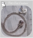 1 chaine 23cm bracelet serpent metal argente compatible fermoir clip love *g3e 