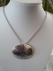 C216- collier en acier inoxydable avec un pendentif en métal argenté au motif spirale style moderne 