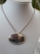 C215- collier en acier inoxydable avec un pendentif en métal argenté au motif spirale style moderne 