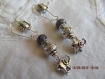 B428- magnifiques boucles d'oreilles en métal argenté de style romantique avec une perle de jade en forme de goutte de couleur 