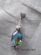 C18 - collier avec un pendentif octogonale en cristal de swarosvki style romantique 