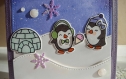 Carte petits pingouins hiver cool 