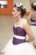 Superbe robe de mariée blanche et violette "myrtille" 