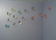 Envolée de papillons multicolores (décoration murale) 