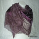 Foulard pointe taffetas ruban fleur cousu et dentelle de calais - 664 