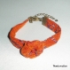 Bracelet tissu style ameublement orange - 589 - 