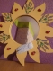 Miroir soleil jaune avec cigale coccinelle et lavande style provençale 