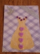 Carte representant une robe a paillette décorer de strass et de bouton idée fete des meres 