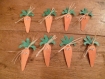 Marque place en forme de carotte pour 
