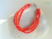Bracelet rouge dégradé perles de rocailles 