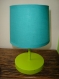 Lampe percing vert abat-jour bleu turquoize