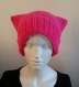 Pussy hat avec rebord taille adulte adolescent 