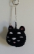 Porte-clés personnage petit chat noir 