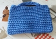 Petit sac de couleur bleu en coton 