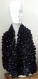 Écharpe couleur noire ruban avec paillettes taille adulte adolescent 