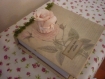 Gros carnet de style romantique rose pétale de savon 