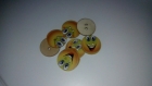 3 boutons bois visage souriant de 24mm 