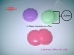 New : 1 coque miniature macaron couleurs au choix de 3.3cm 
