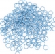 50pc anneaux de jonction ouvert cercles connecteurs ciel bleu 2x5mm 