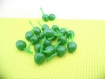 1 miniature cerise verte en résine décoration 