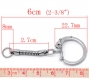1 porte-clè anneau de clé＆chaîne pr perles européens 6cm 