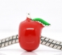  1 perle pomme Émail rouge pr bracelet charms
