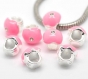 1 perles cupcakes rose strass charms