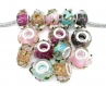 4 perles couleurs mixtes lampwork categorie charms fleur