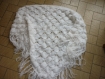 Chale blanc neuf tricote crochet main 