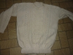 Pull irlandais beige 40/42 a manches longues 